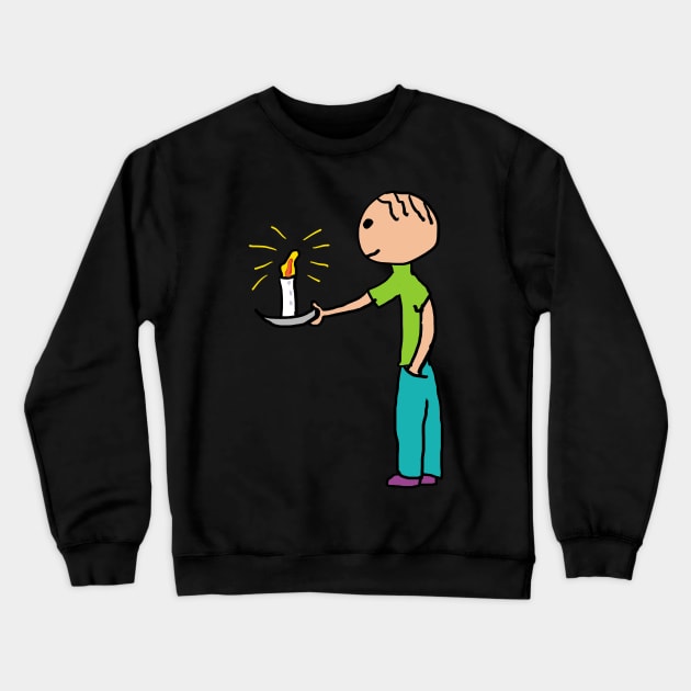 Candle Power Cut Crewneck Sweatshirt by Mark Ewbie